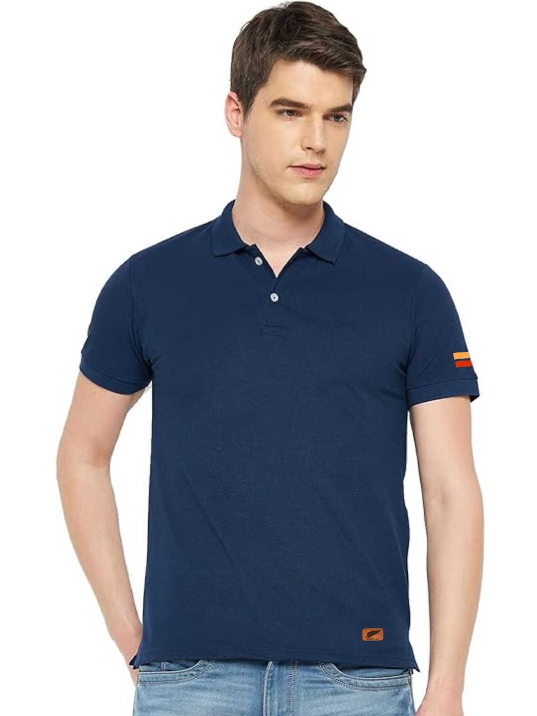 

Polo Plus Regular Fit Short Sleeves Polo Collar Dri-FIT T-shirt, Navy blue