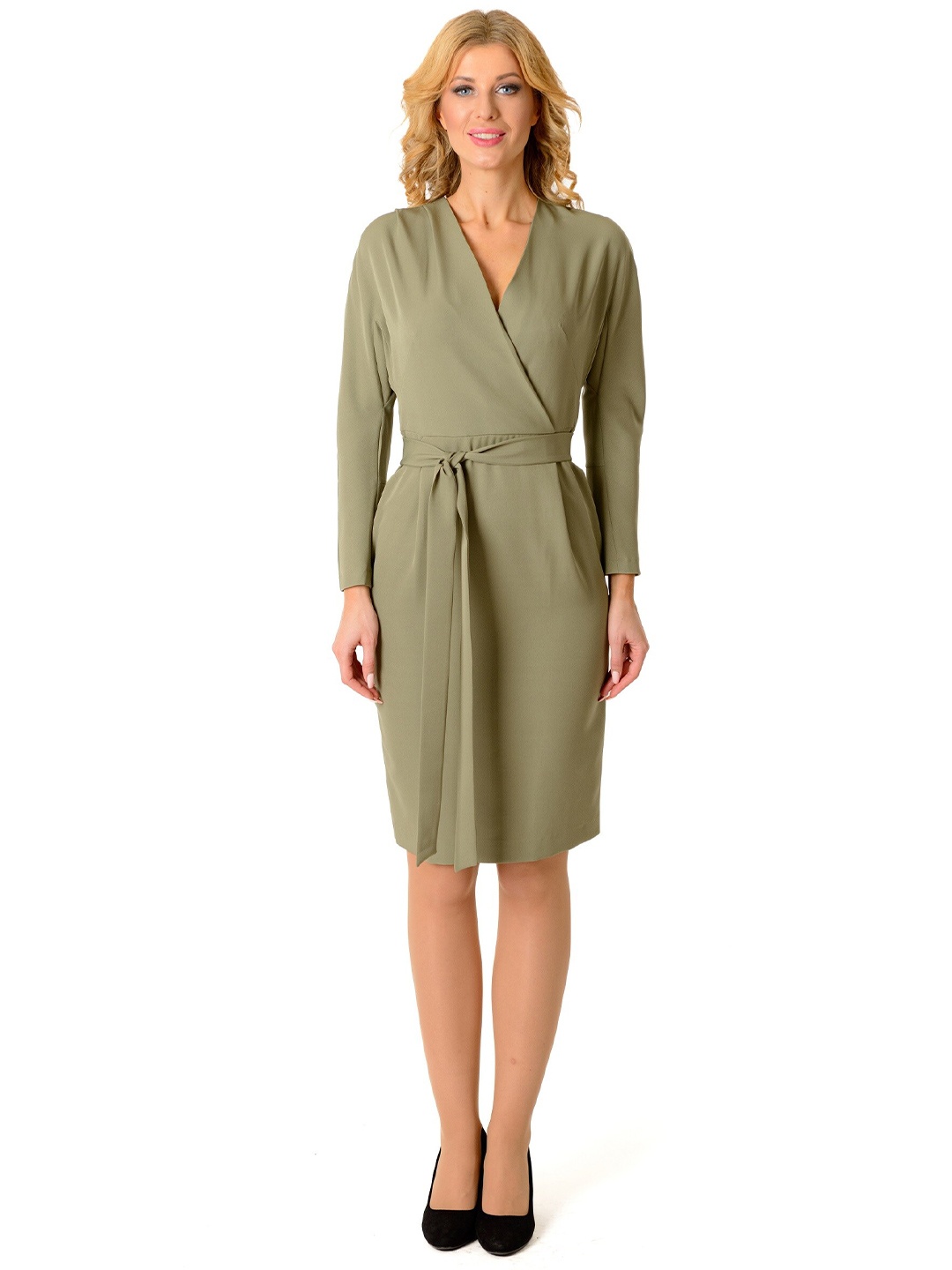 

Diyas London V-Neck Sheath Dress, Green