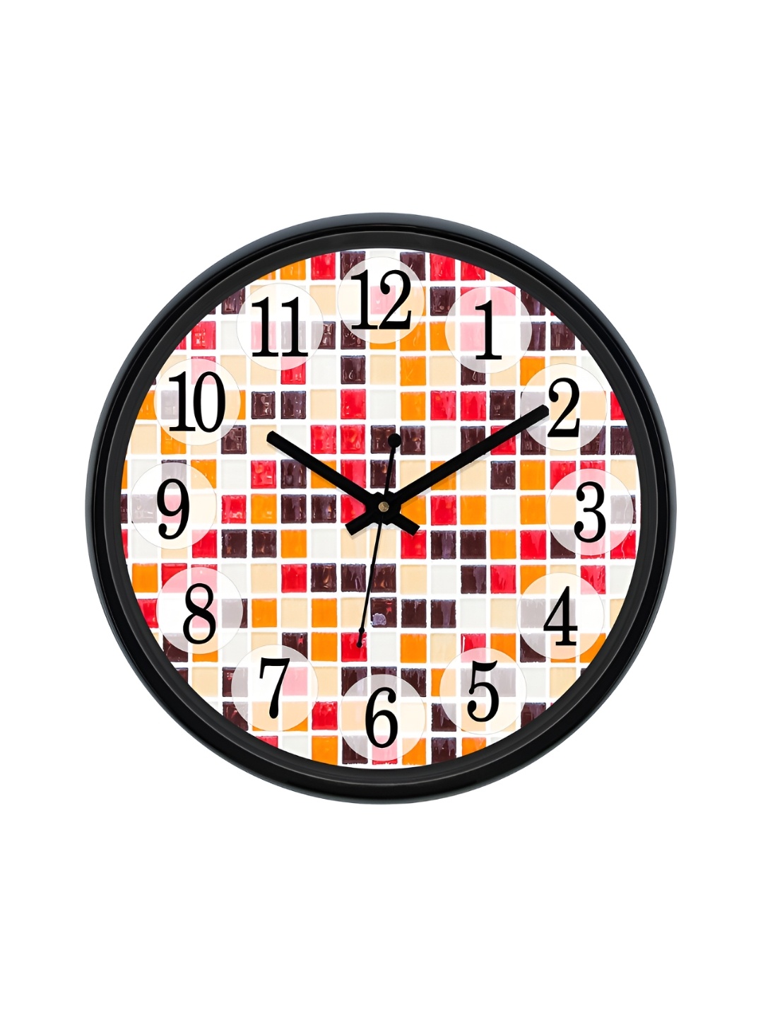 

Aura White & Red Textured Analogue Wall Clock