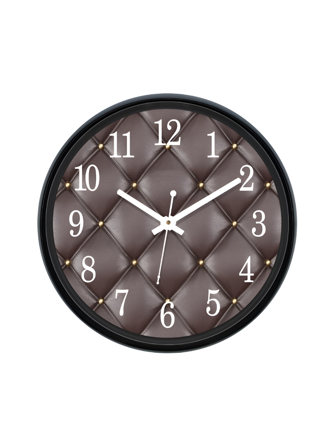 

Aura Brown & White Textured Round Analogue Wall Clock