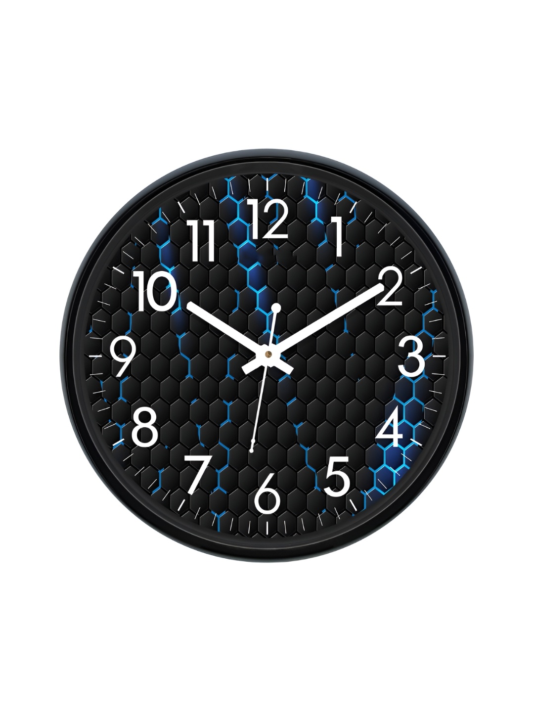 

RANDOM Printed Round Shaped Sweep Silent Movement Contemporary Wall Clock, Black