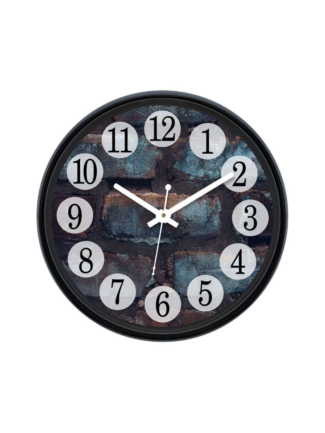 

RANDOM Printed Round Shaped Sweep Silent Movement Contemporary Wall Clock, Black