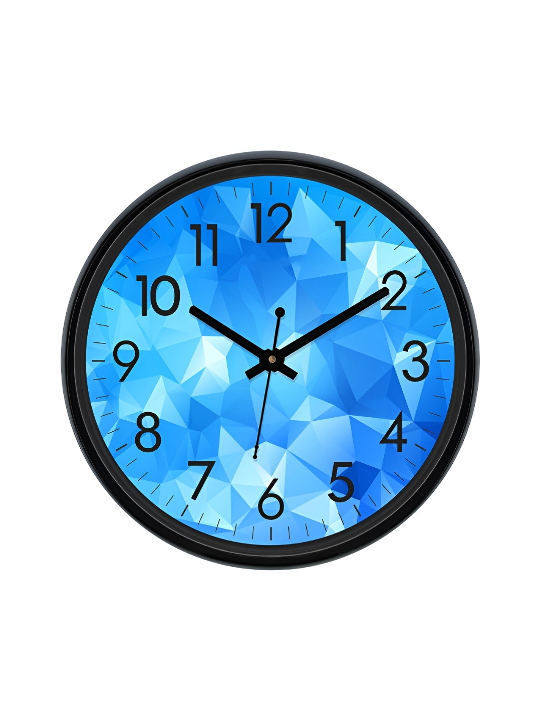 

RANDOM Printed Round Shaped Sweep Silent Movement Contemporary Wall Clock, Blue
