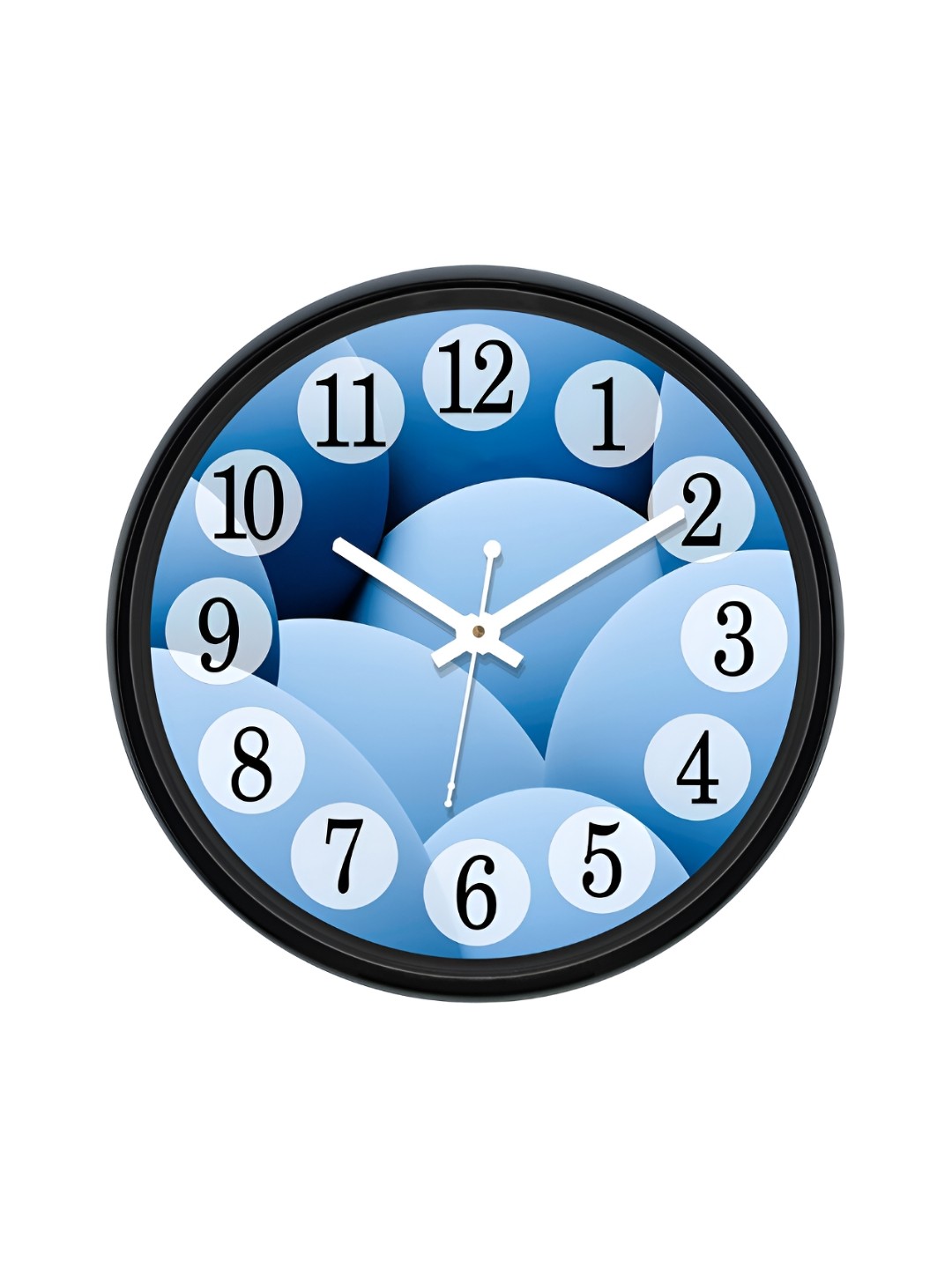 

RANDOM Printed Round Shaped Sweep Silent Movement Contemporary Wall Clock, Blue
