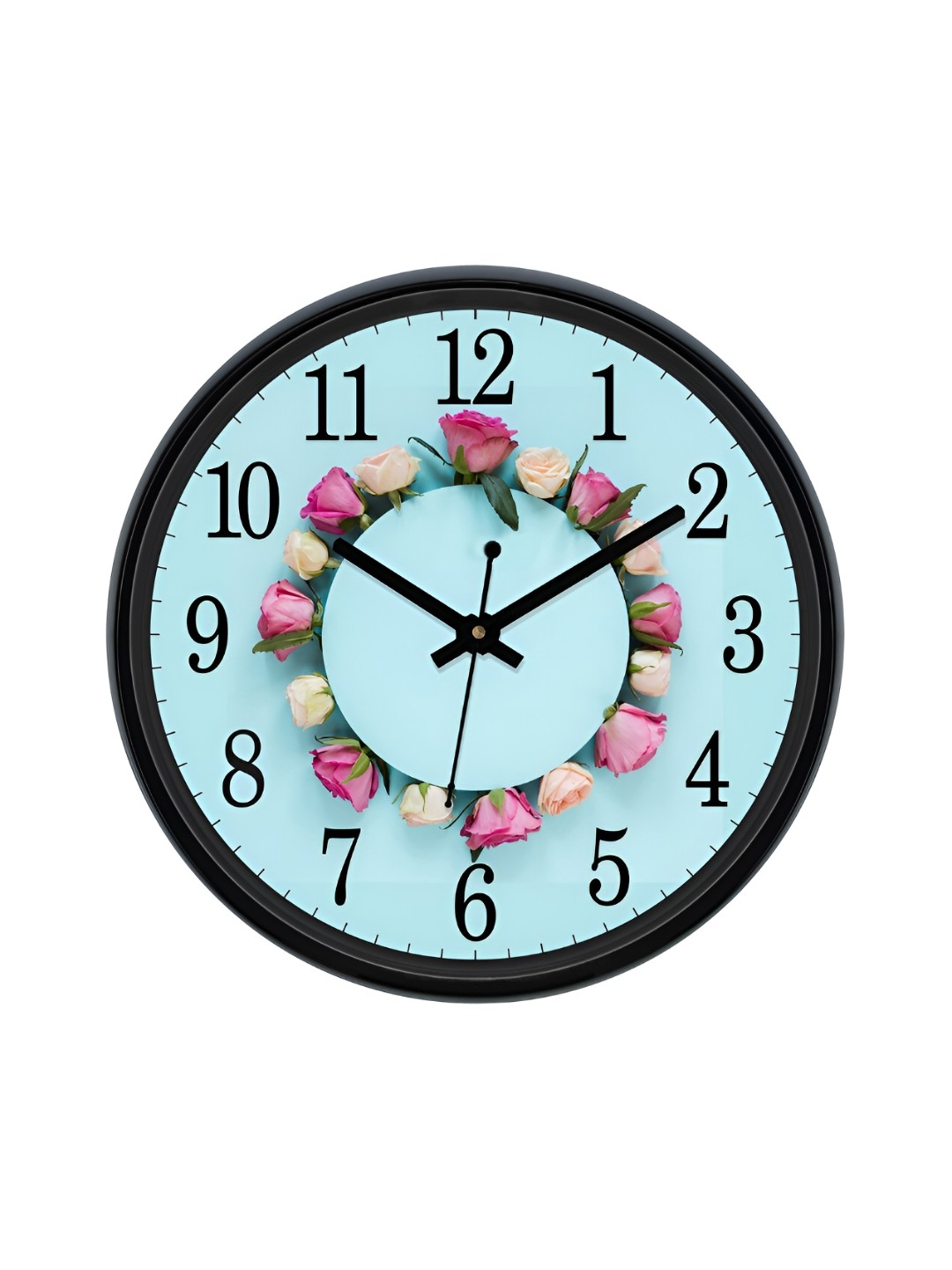 

RANDOM Printed Round Shaped Sweep Silent Movement Contemporary Wall Clock, Blue