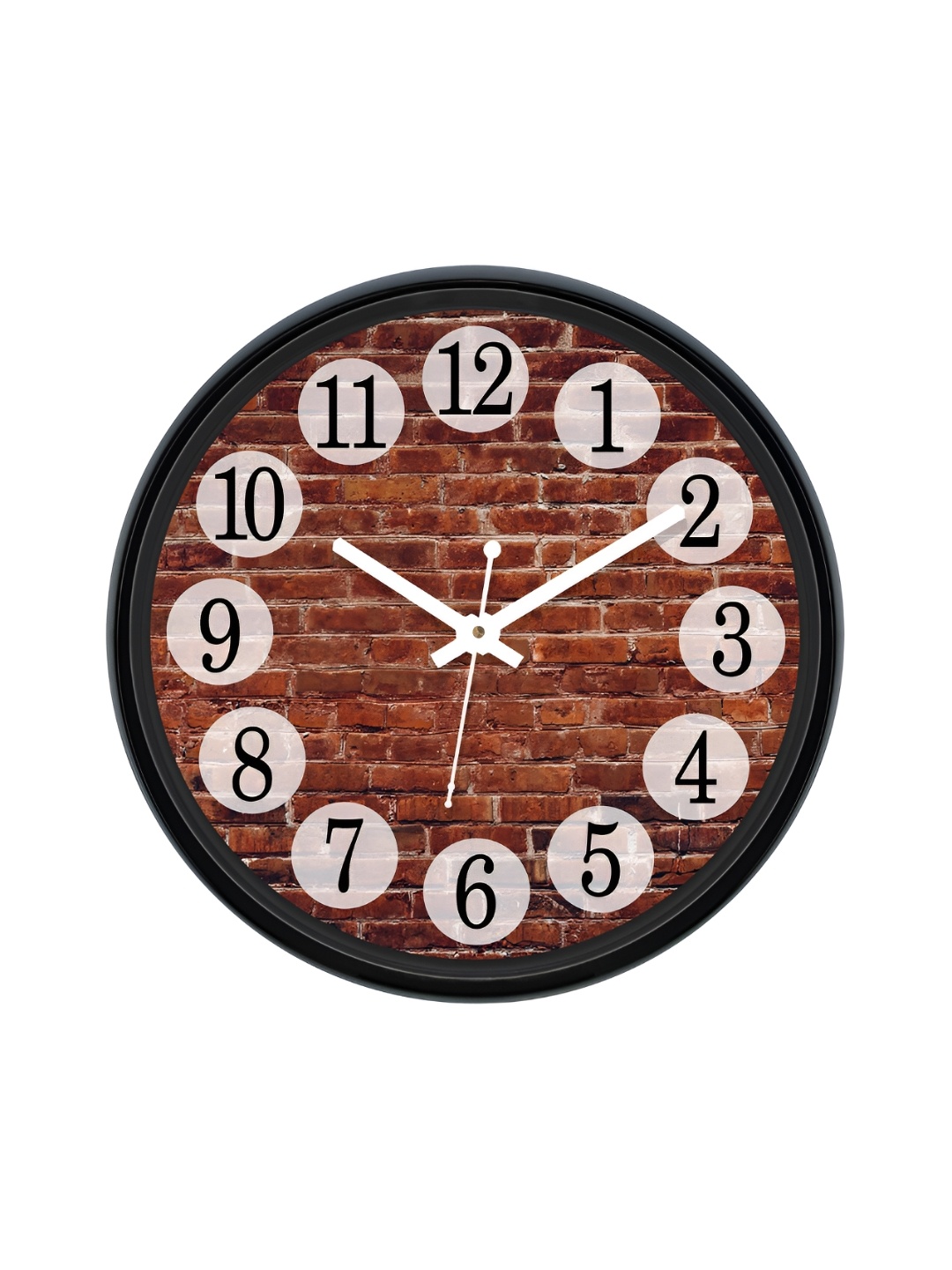 

RANDOM Printed Round Shaped Sweep Silent Movement Contemporary Wall Clock, Red