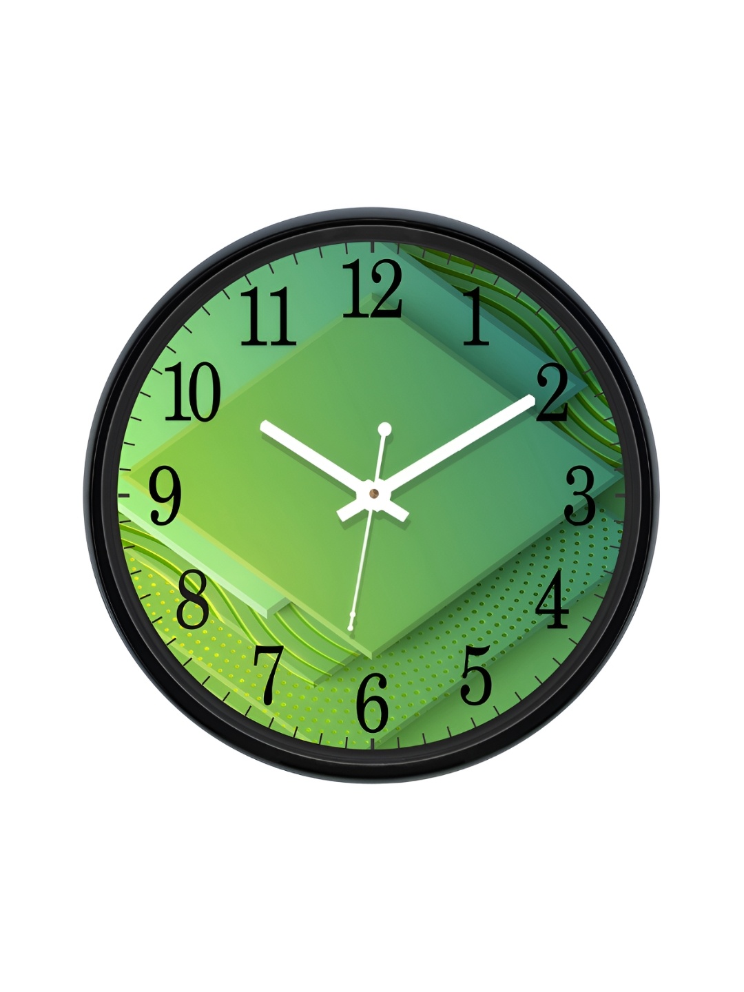 

RANDOM Printed Round Shaped Sweep Silent Movement Contemporary Wall Clock, Green