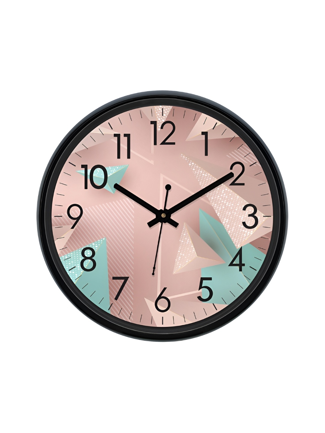 

RANDOM Printed Round Shaped Sweep Silent Movement Contemporary Wall Clock, Peach