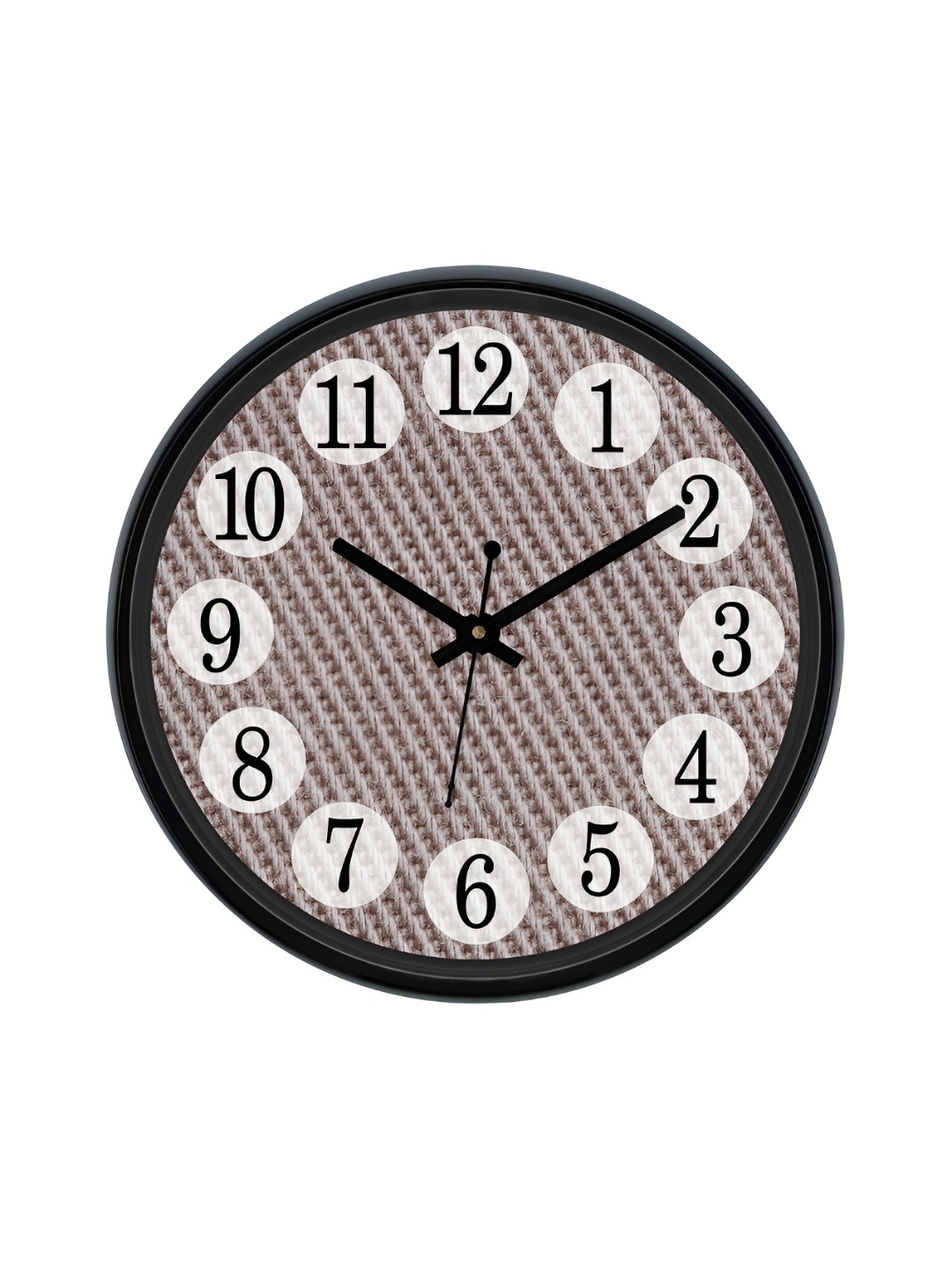 

RANDOM Printed Round Shaped Sweep Silent Movement Contemporary Wall Clock, Cream