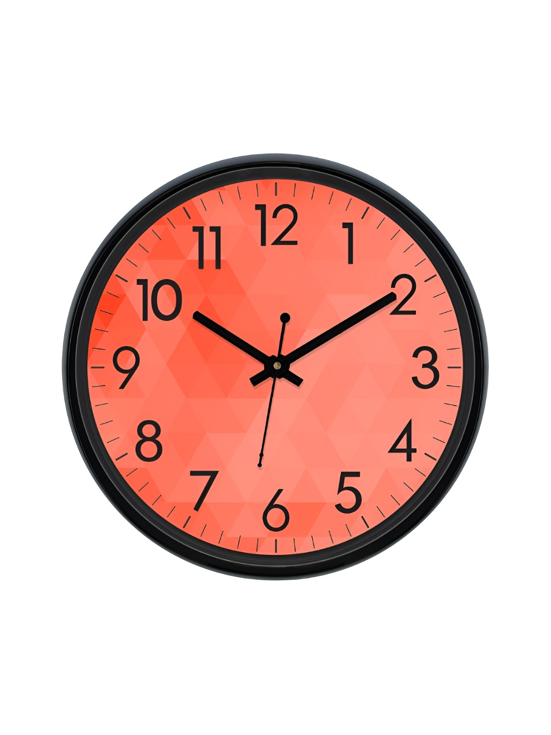 

RANDOM Printed Round Shaped Sweep Silent Movement Contemporary Wall Clock, Red