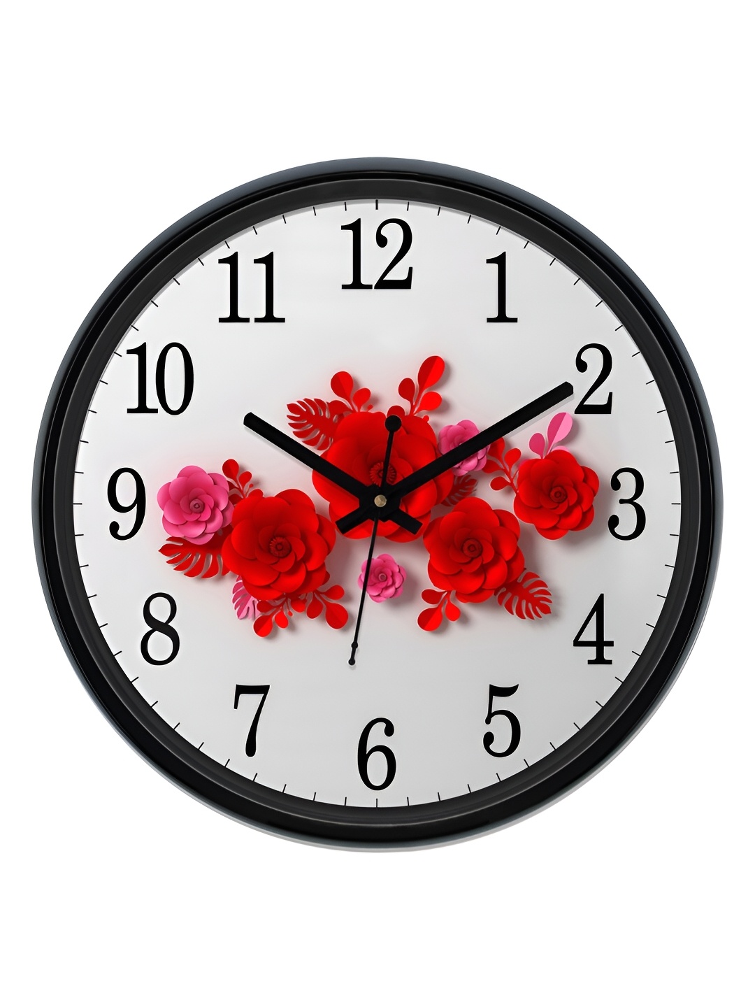 

RANDOM Printed Round Shaped Sweep Silent Movement Contemporary Wall Clock, White
