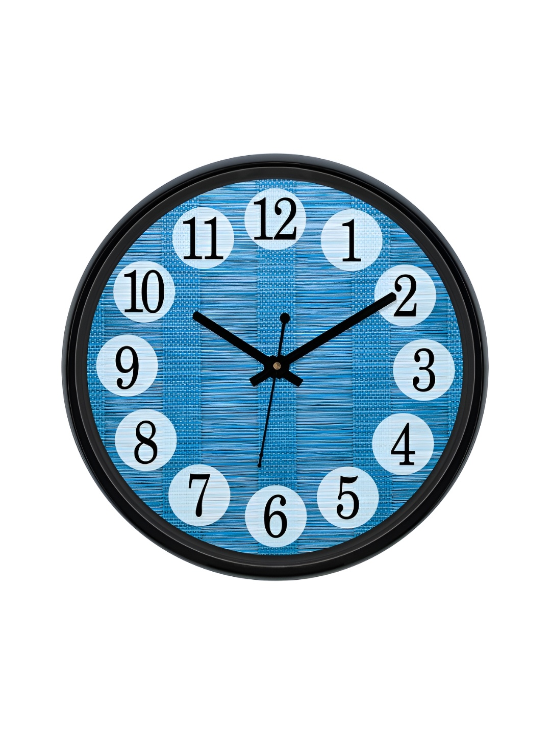 

RANDOM Printed Round Shaped Sweep Silent Movement Contemporary Wall Clock, Blue
