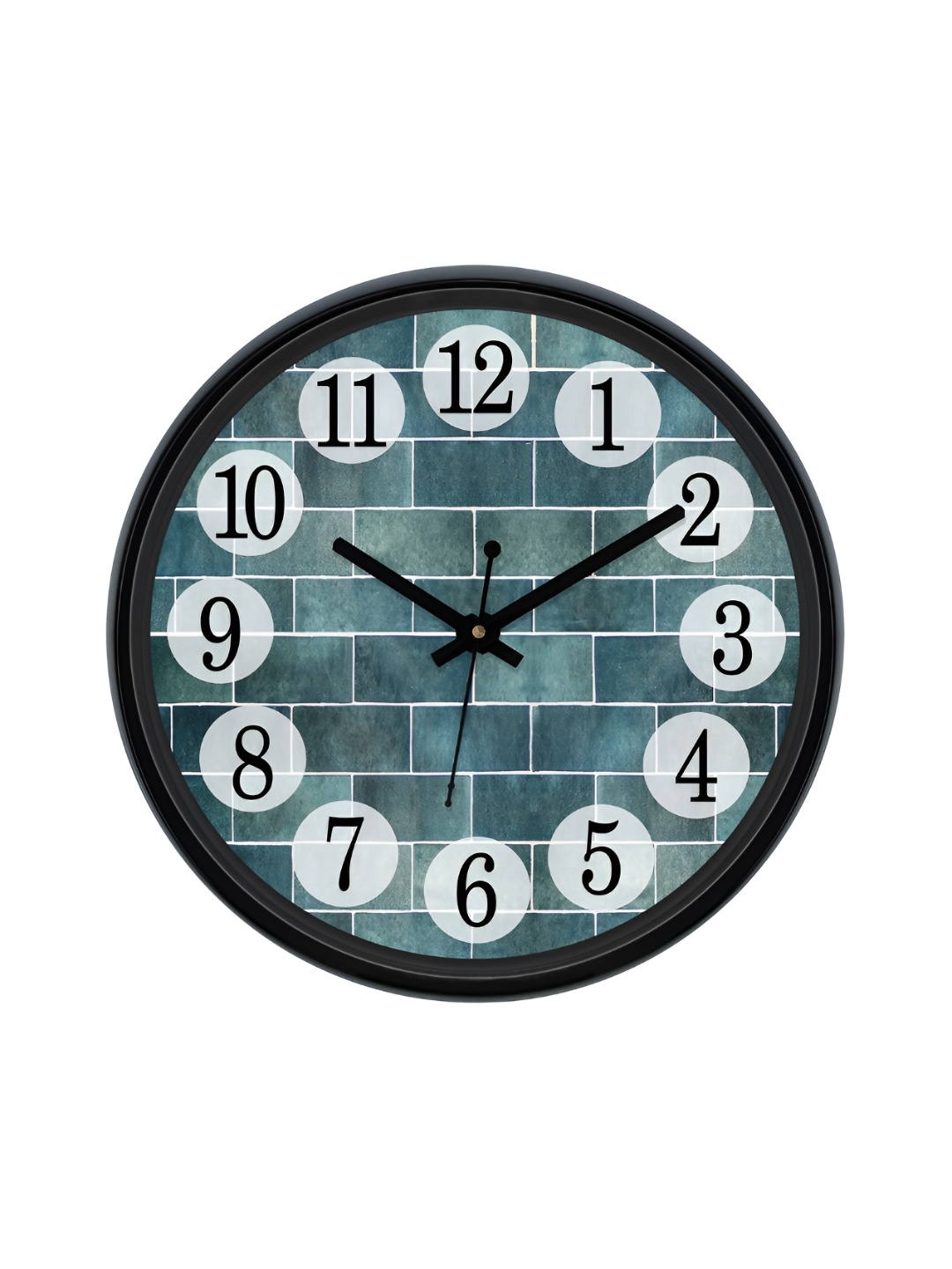 

RANDOM Printed Round Shaped Sweep Silent Movement Contemporary Wall Clock, Green