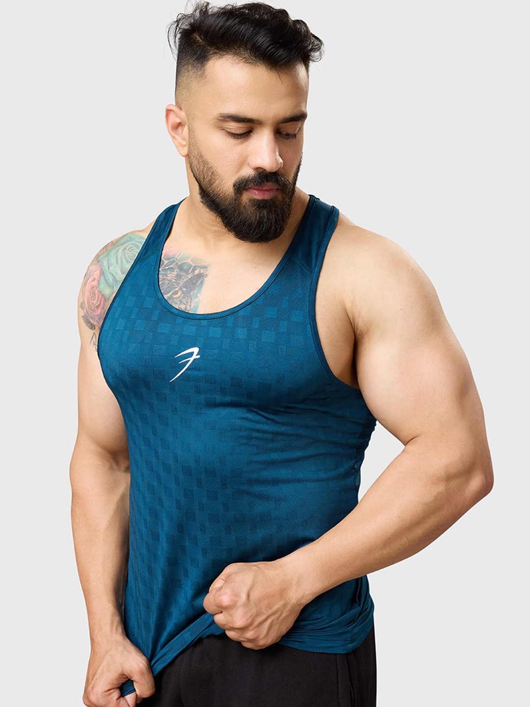 

FUAARK Men Rich Sleeveless Innerwear Vests Astral Tank Teal S