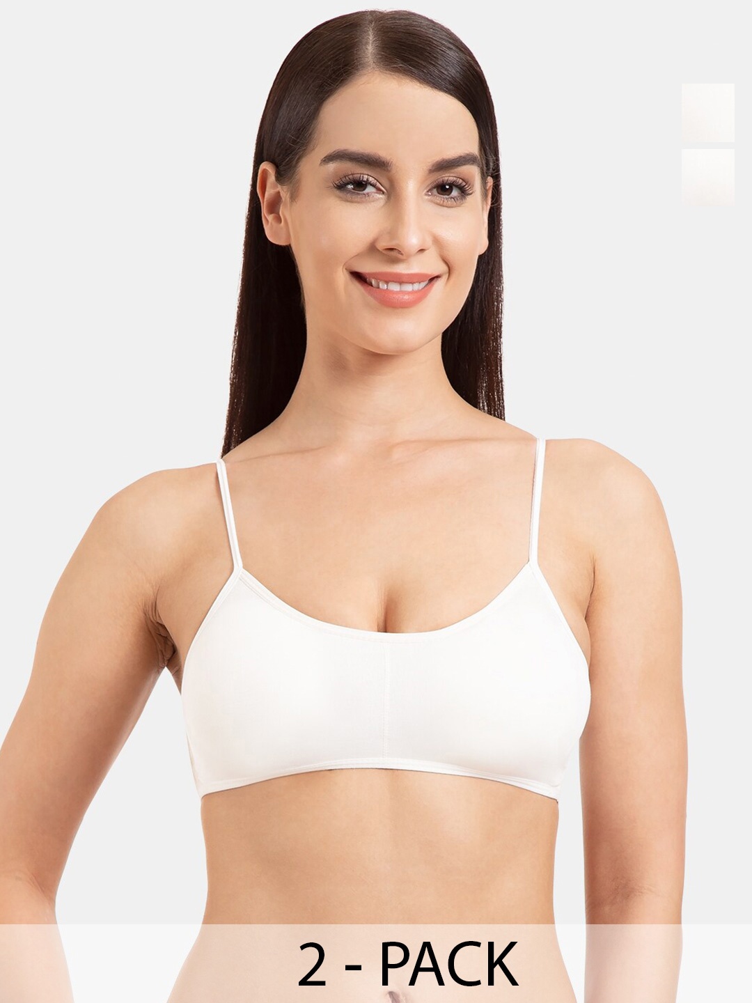 

Tweens Pack Of 2 Full Coverage All Day Comfort Cotton Camisole Bra, White