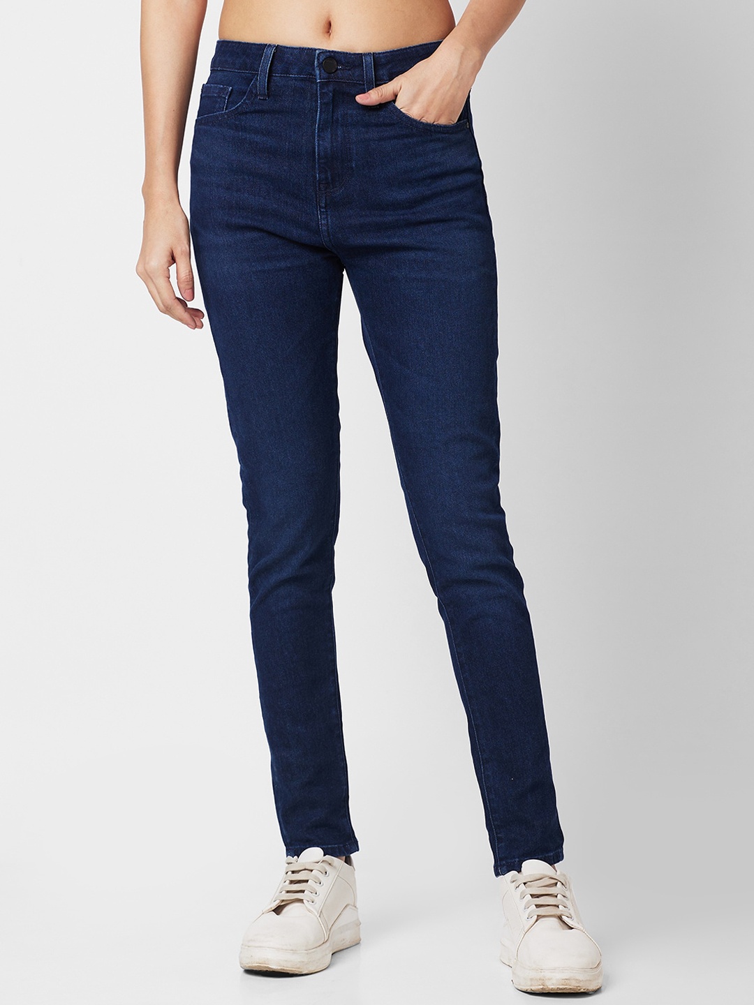 

SPYKAR Women Slim Fit High-Rise Stretchable Jeans, Blue
