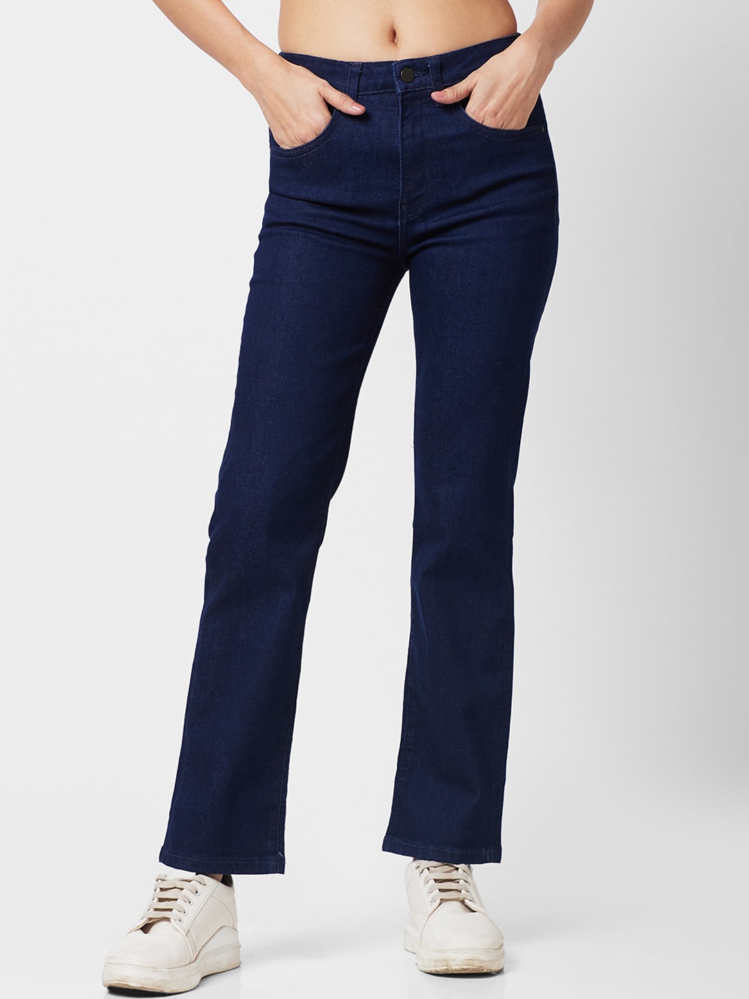 

SPYKAR Women Straight Fit Stretchable Jeans, Blue