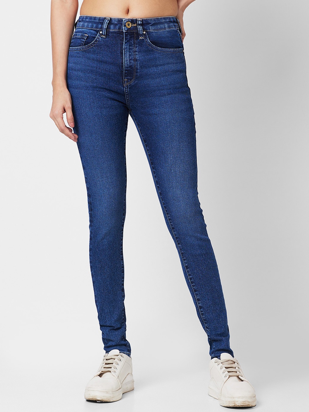 

SPYKAR Women Skinny Fit High-Rise Light Fade Stretchable Jeans, Blue