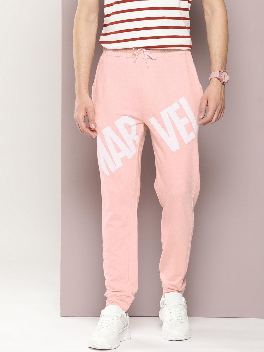 

Kook N Keech Men Typography Print Regular Fit Track Pants, Peach