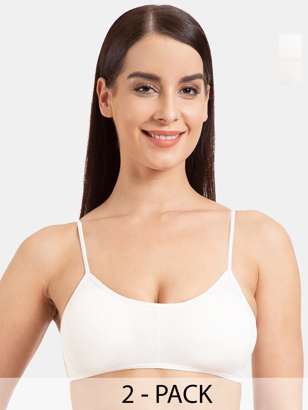 

Tweens Pack Of 2 Full Coverage All Day Comfort Cotton Camisole Bra, White