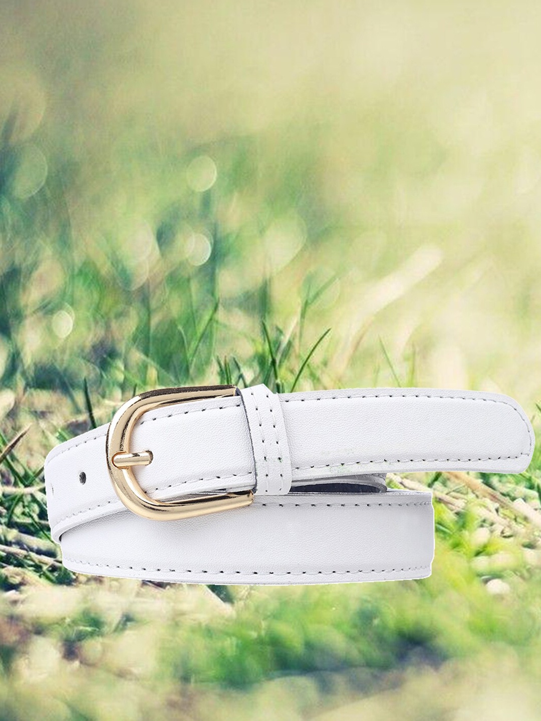 

Swiss Design Women Stylish Slim Belt, White