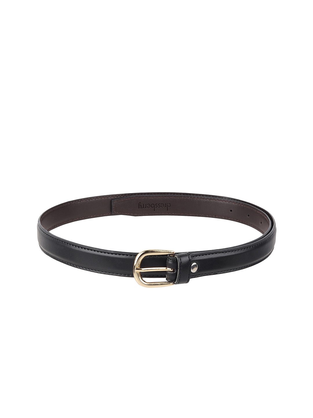 

Swiss Design Women Stylish Slim Belt, Black