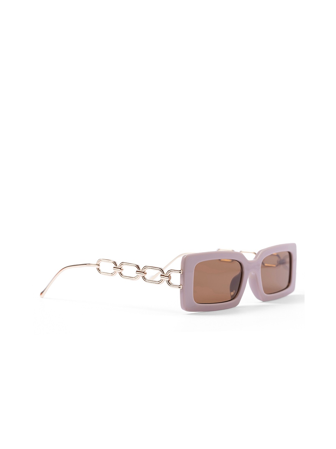 

DIMEH Women Rectangle Sunglasses with UV Protected Lens SG-039, Brown