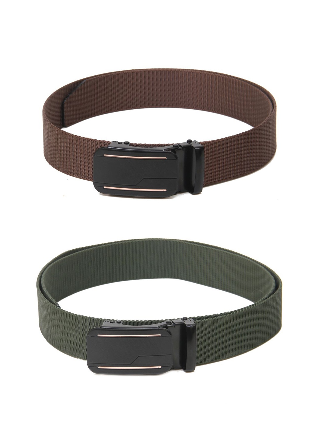 

Calvadoss Girls Set of 2 Textured Belts, Brown