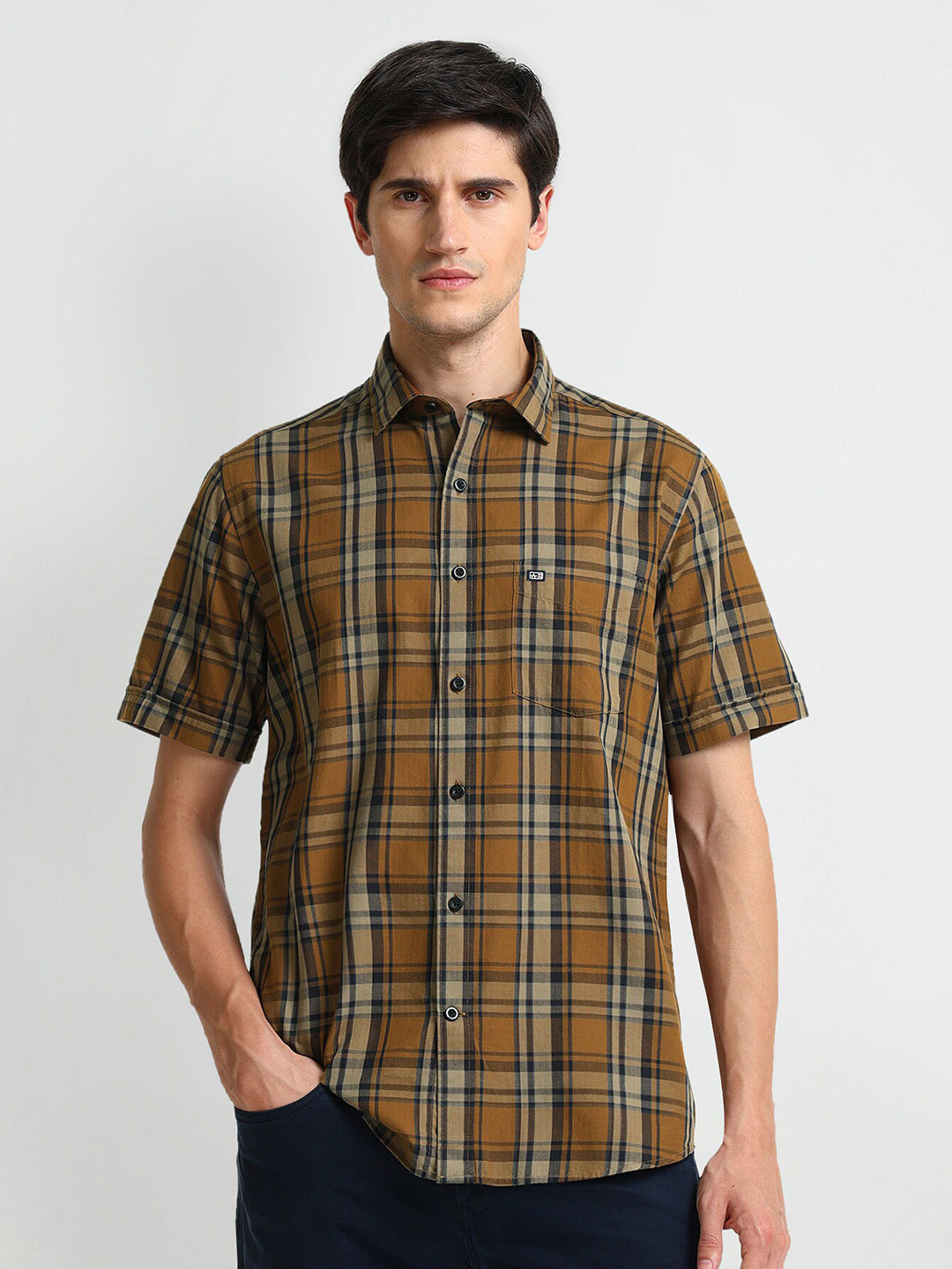

Arrow Sport Checked Cotton Casual Shirt, Brown
