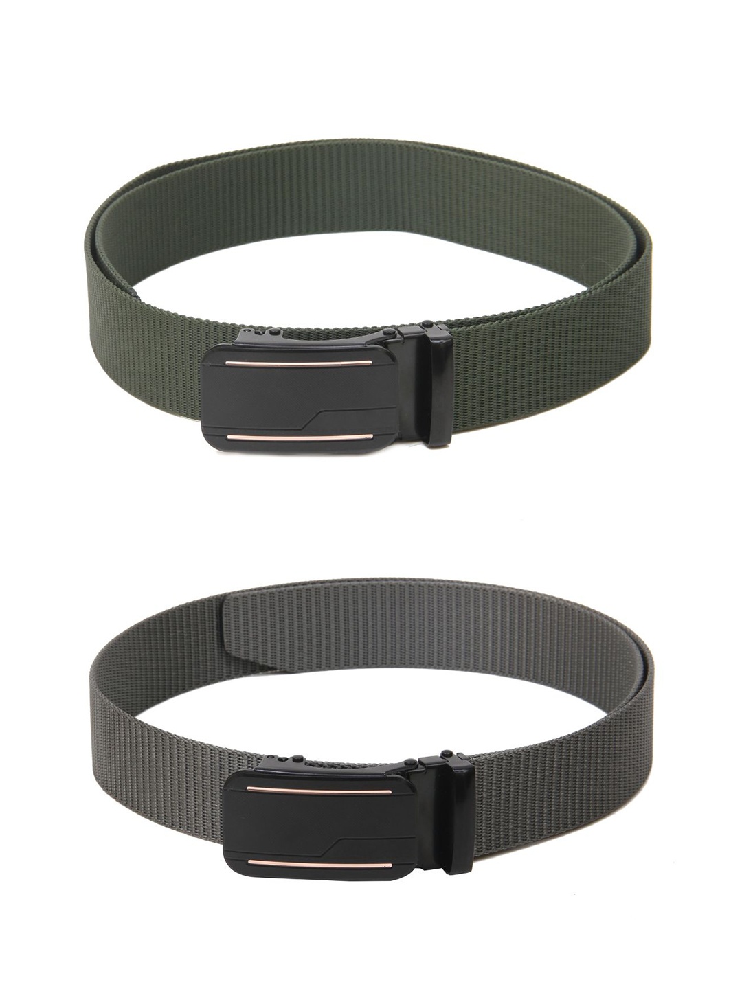 

Calvadoss Women Set of 2 Textured Belts, Green