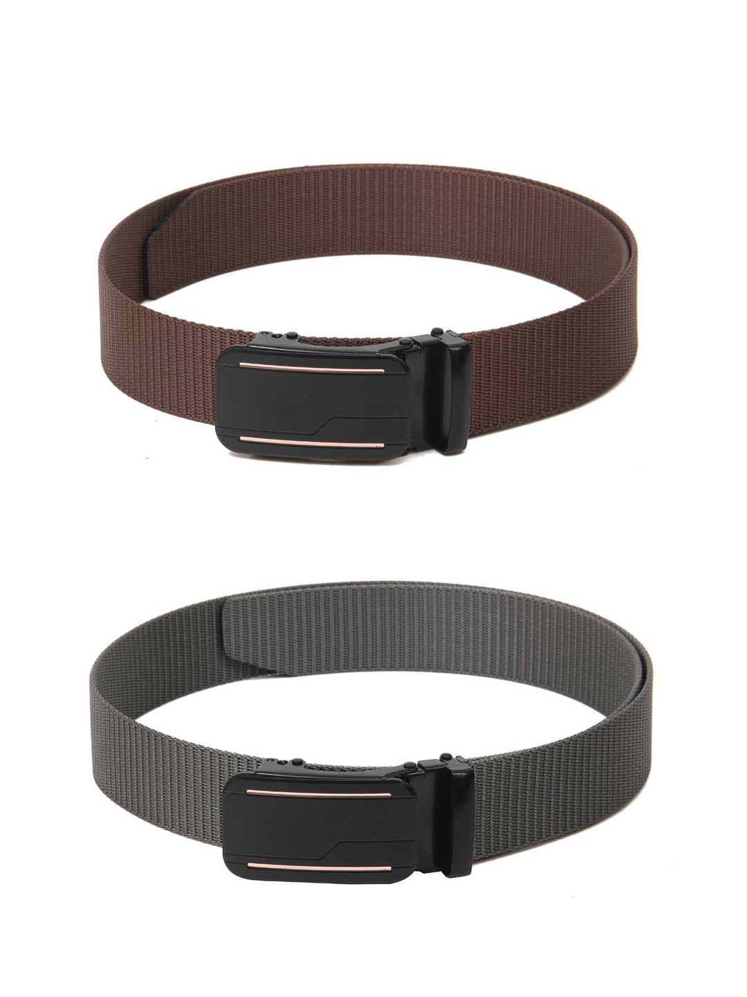 

Calvadoss Women Set of 2 Textured Belts, Brown