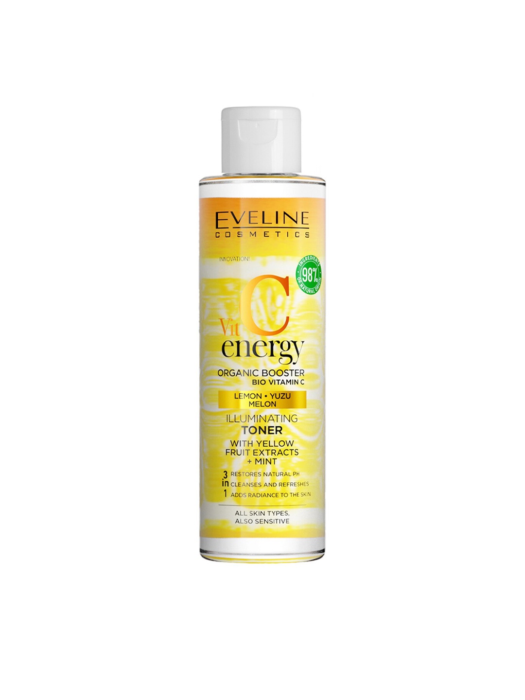 

Eveline Cosmetics Vit C Energy Organic Booster Illuminating Toner-200ml, Transparent