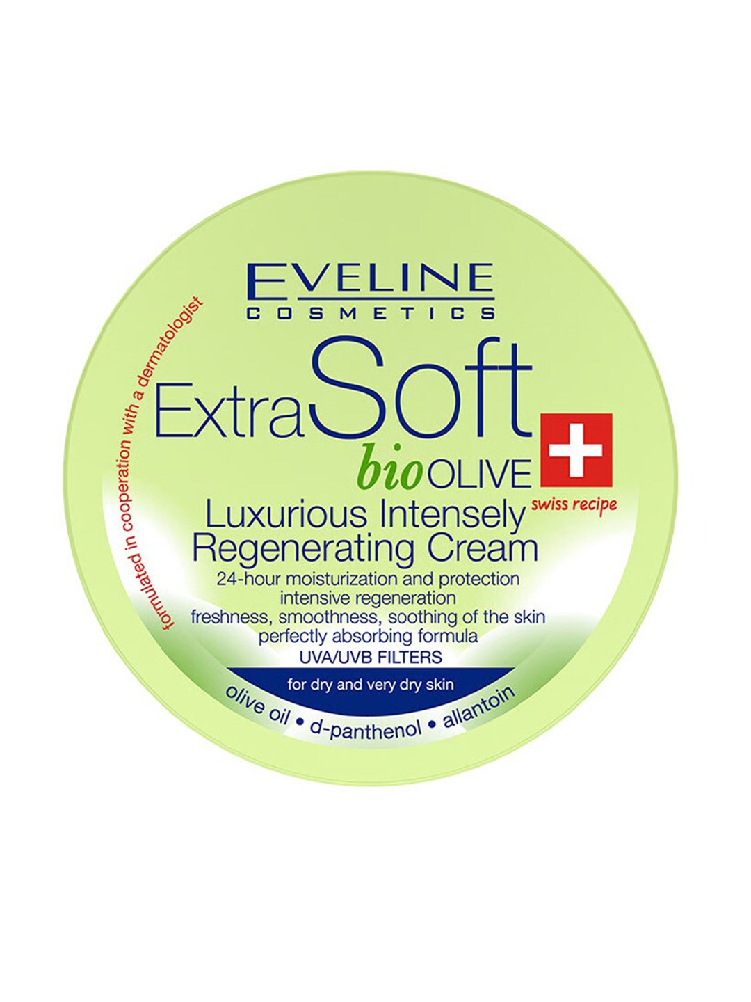 

Eveline Cosmetics Extra Soft Bio Olive Luxurious Intensely Regenerating Cream - 200ml, Green