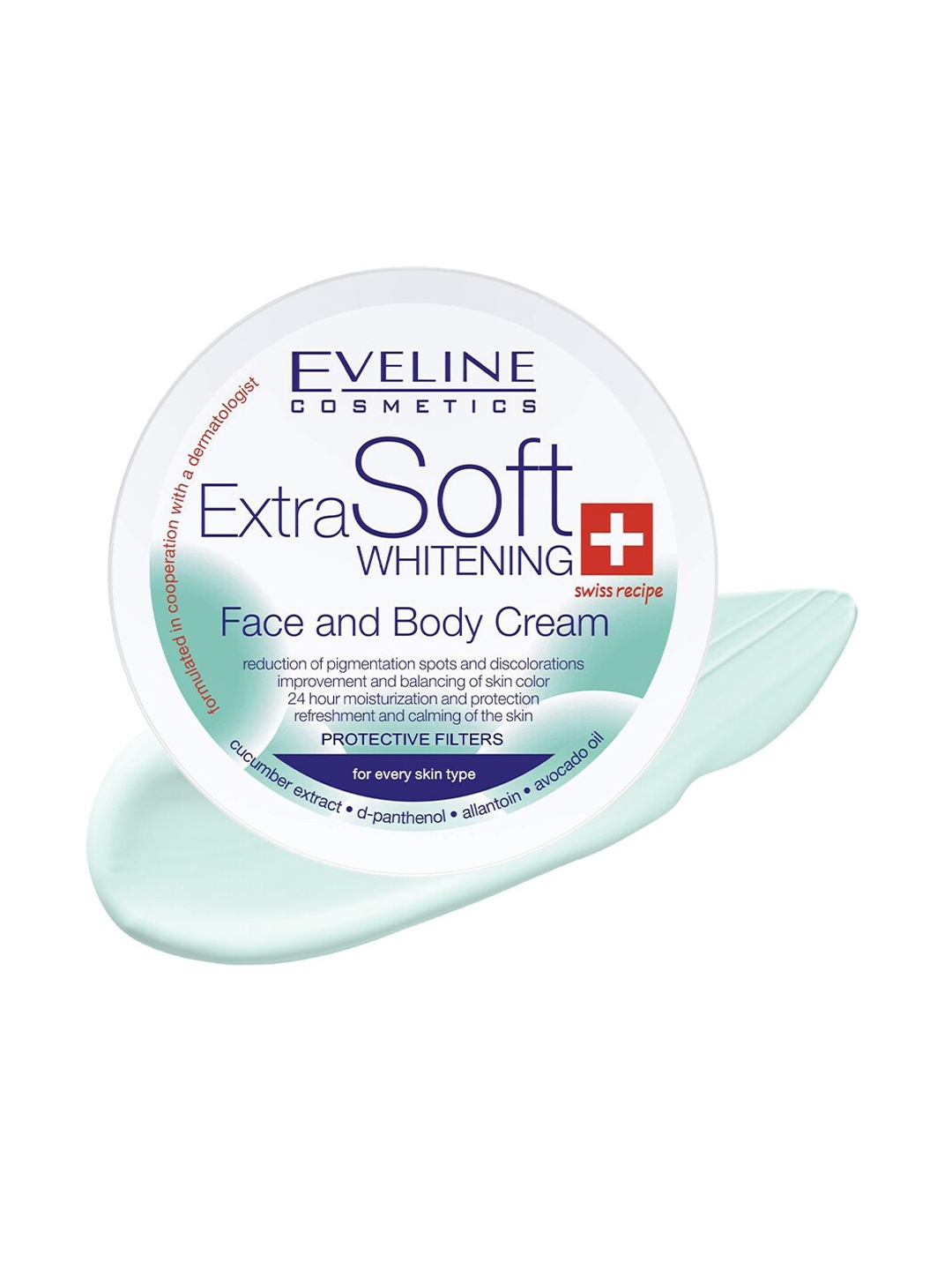 

Eveline Cosmetics Soft Whitenning Face & Body Care Cream-200ml, White