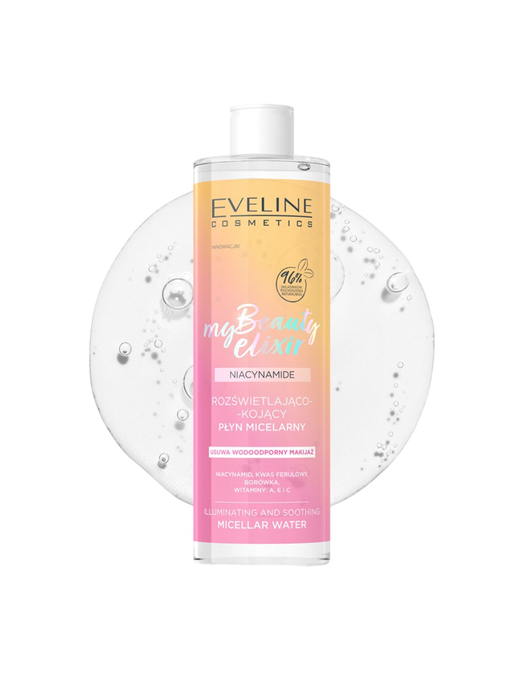 

Eveline Cosmetics My Beauty Elixir Illuminating & Soothing Micellar Water-400ml, Transparent