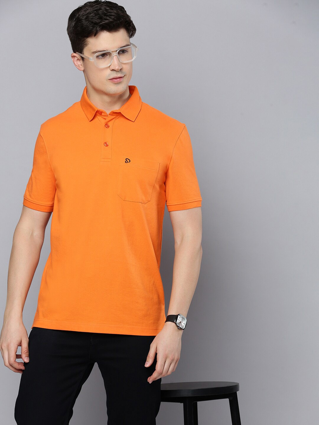 

SPORTO Men Polo Collar Dri-FIT Pockets T-shirt, Orange