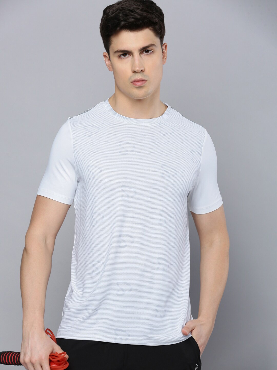

SPORTO Printed Dri-FIT Round Neck T-shirt, White