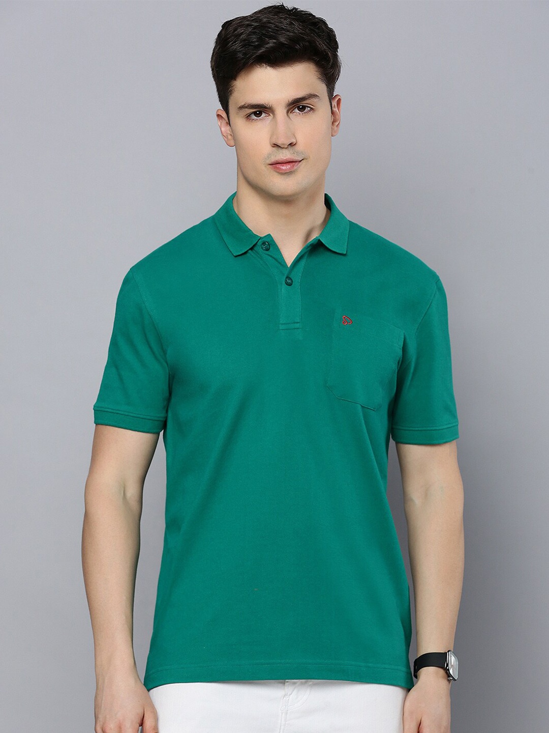 

SPORTO Polo Collar Dri-FIT Cotton T-shirt, Green