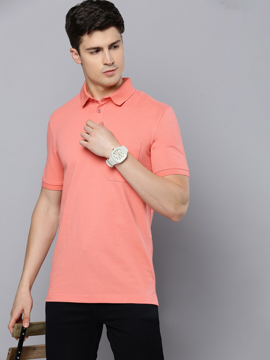 

SPORTO Polo Collar Dri-FIT Cotton T-shirt, Pink