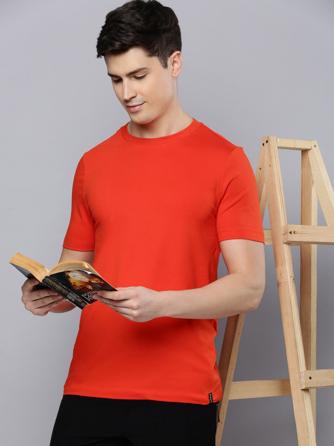 

SPORTO Round Neck Short Sleeves Dri-FIT Cotton T-shirt, Red