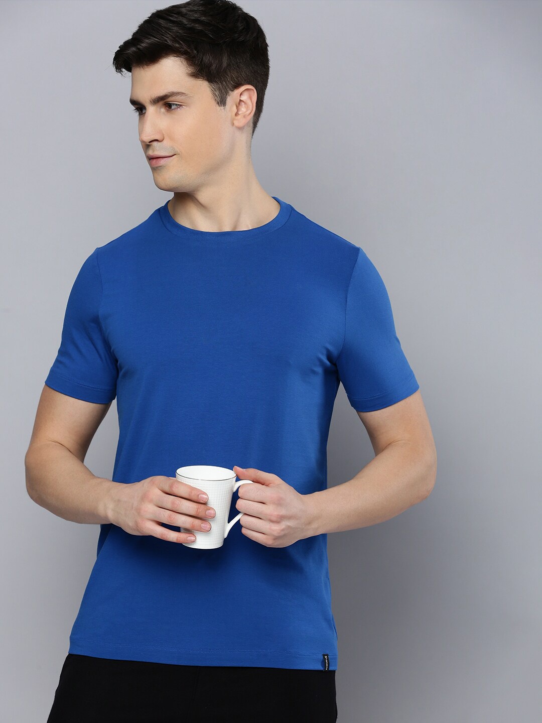 

SPORTO Round Neck Short Sleeves Dri-FIT Cotton T-shirt, Blue