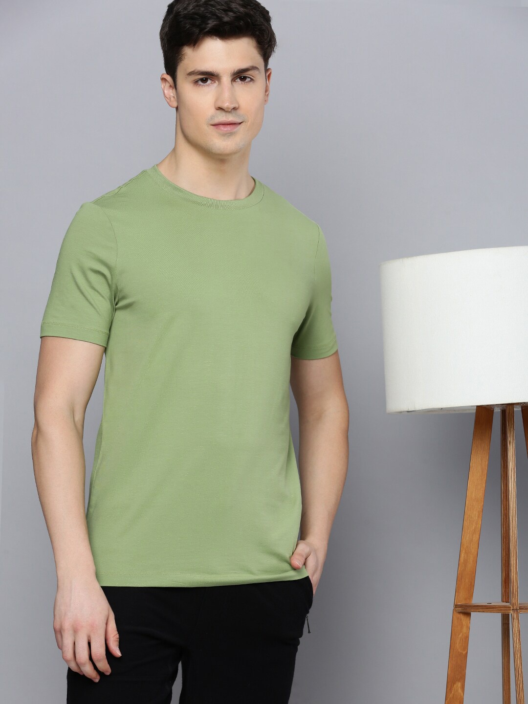 

SPORTO Round Neck Short Sleeves Dri-FIT Cotton T-shirt, Green