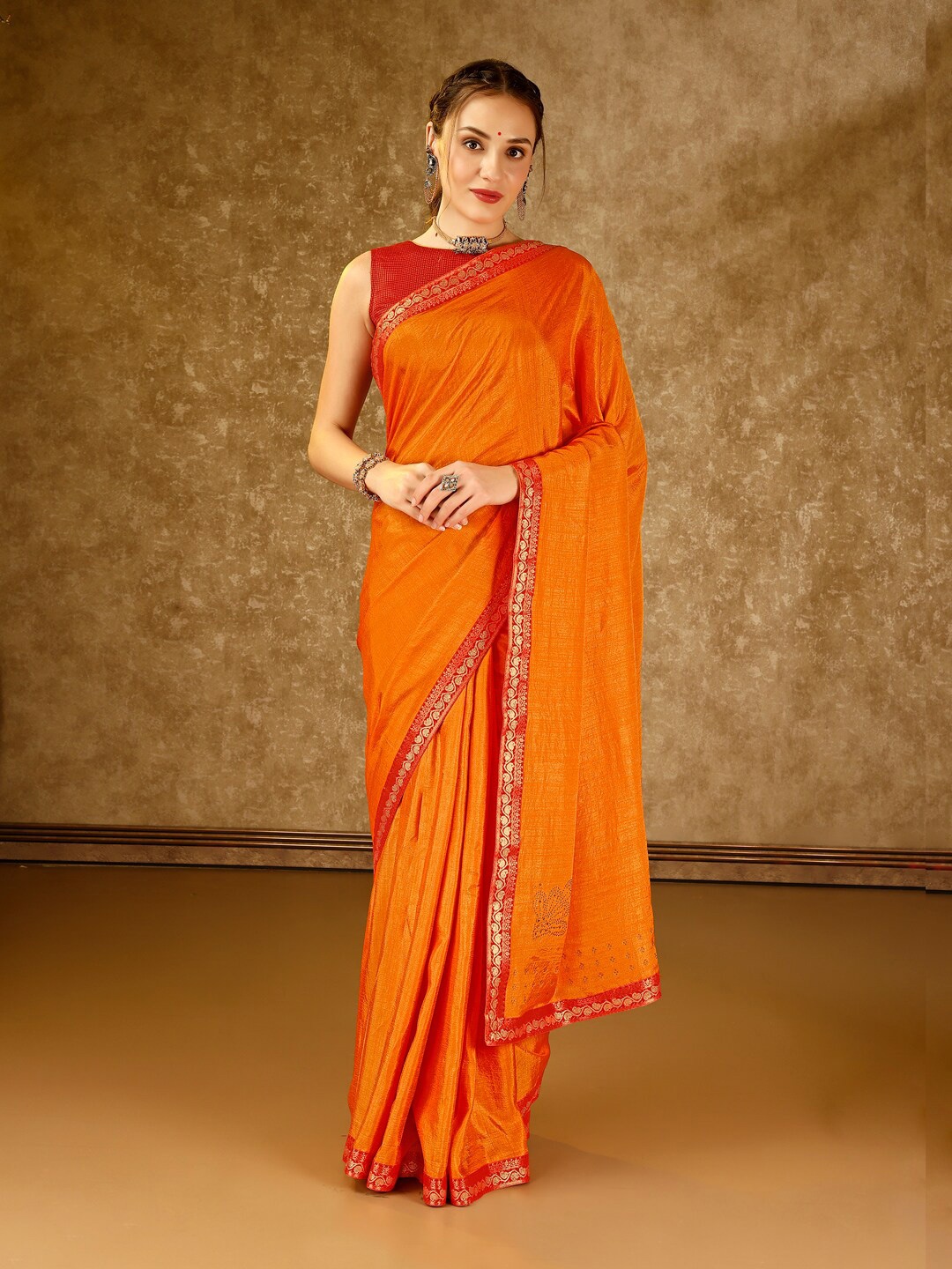 

HERE&NOW Pure Chiffon Saree, Yellow