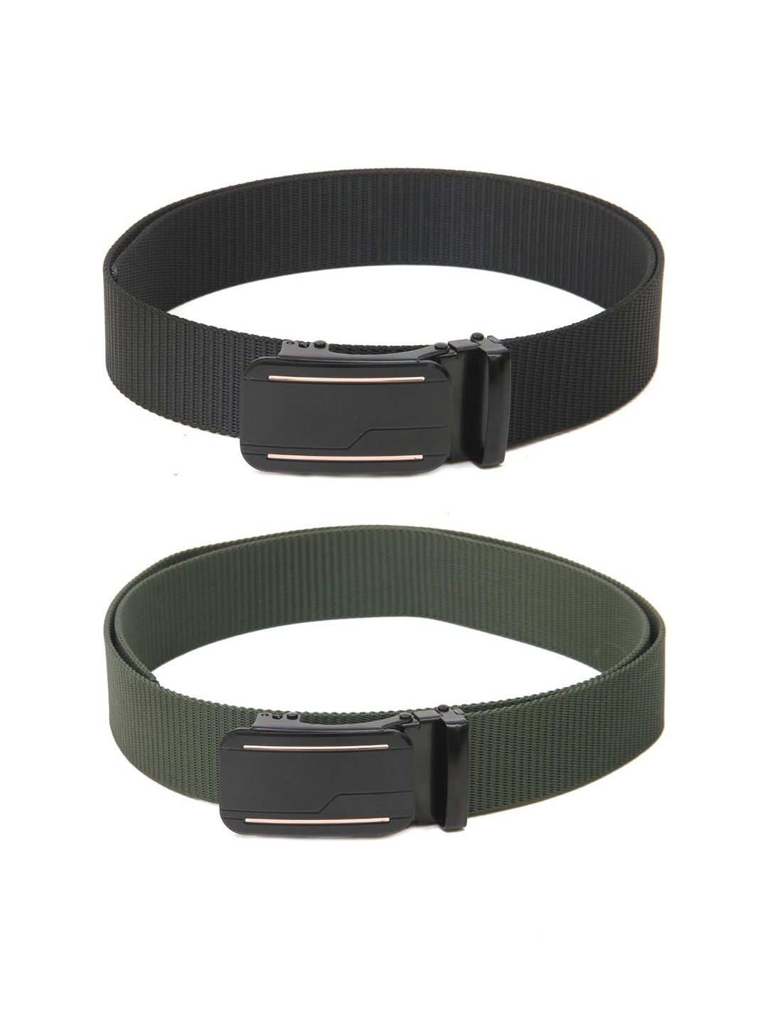 

Calvadoss Boys Set of 2 Textured Belts, Black