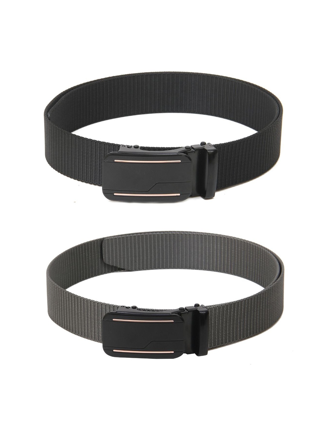 

Calvadoss Boys Set of 2 Textured Belts, Black
