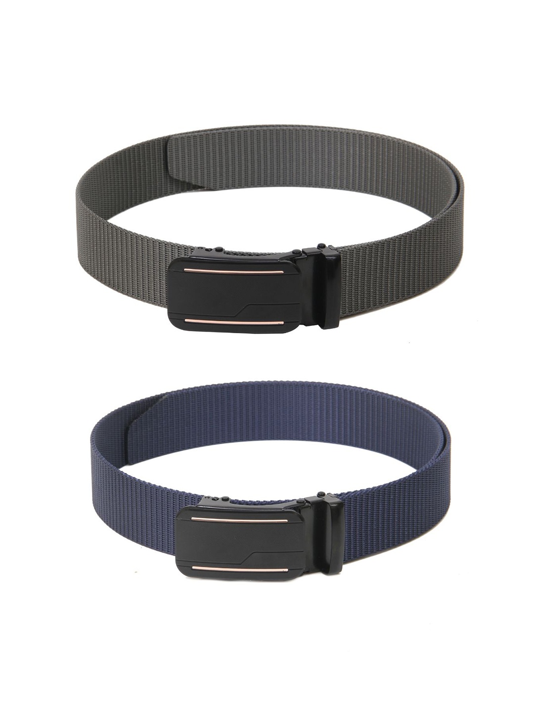 

Calvadoss Boys Set of 2 Textured Belt, Grey