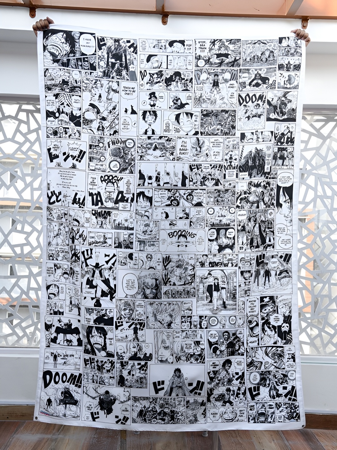 

COMICSENSE White & Black Anime Manga Printed Tapestry