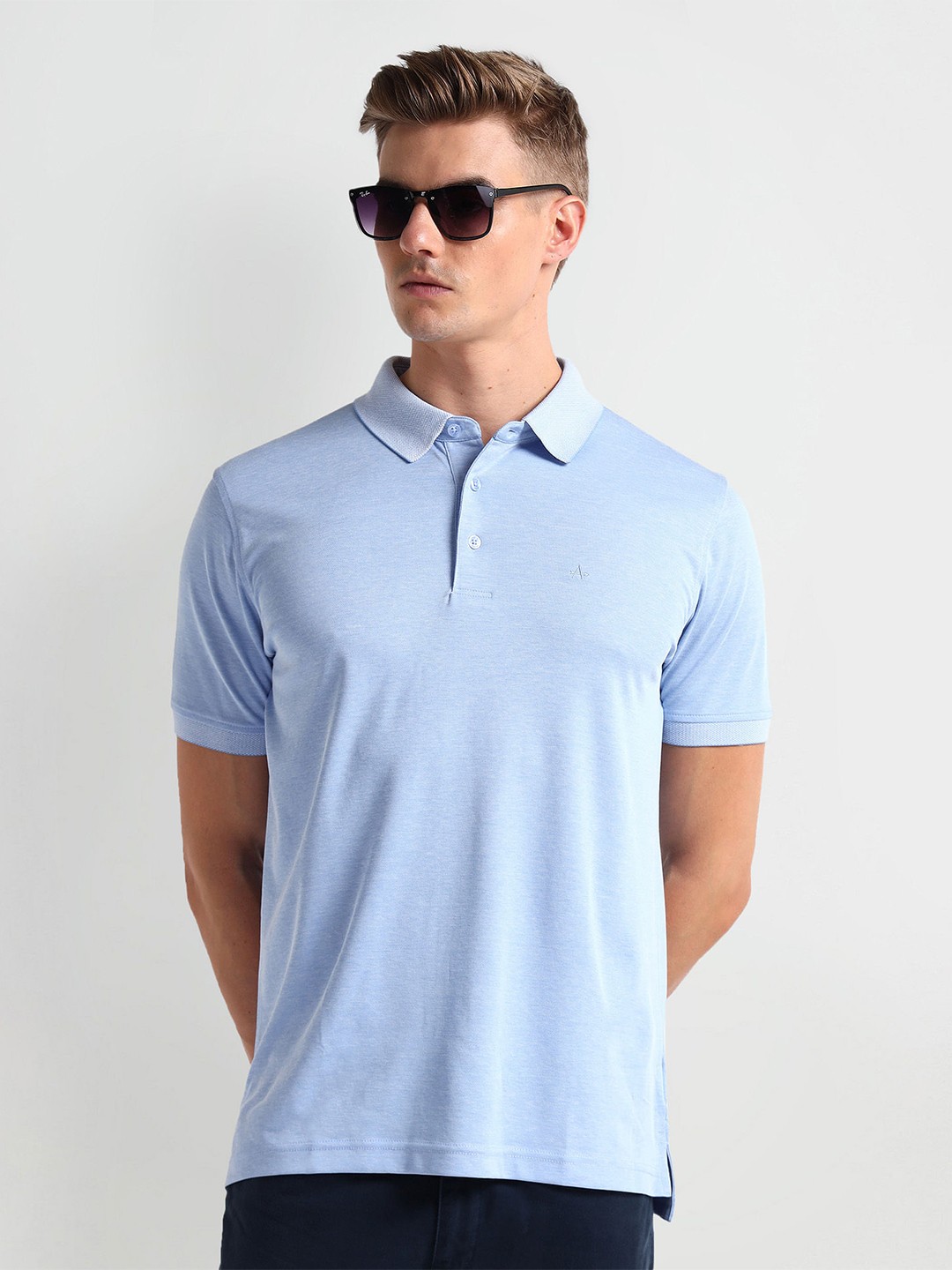 

Arrow Polo Collar Short Sleeves T-shirt, Blue