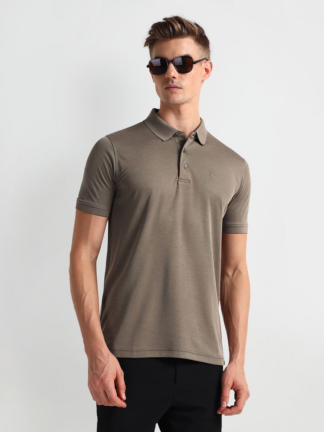 

Arrow Polo Collar Short Sleeves T-shirt, Brown