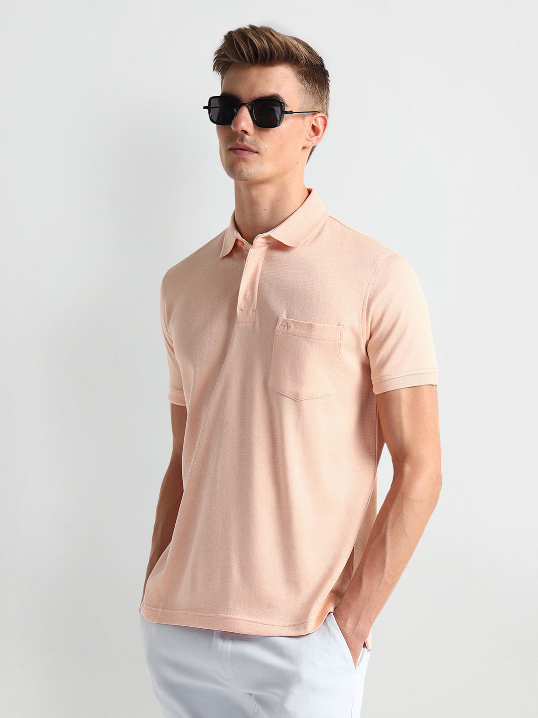 

Arrow Polo Collar Short Sleeves T-shirt, Orange